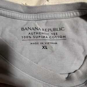 Banana Republic Light Gray Supima Cotton Tee